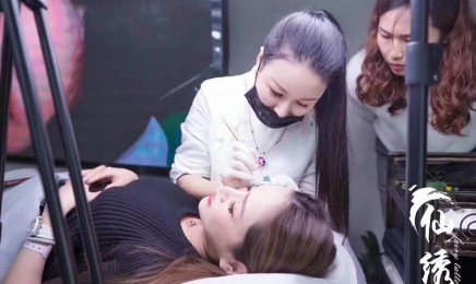 刚做好的半永久雾眉真实图片-仙韵雾眉教学作品
